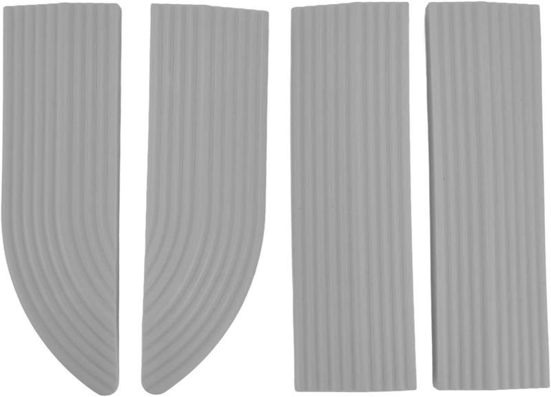 Universal Sweeper Door Sill Rubber Threshold Protector, 4PCS Free Assembly, Durable Non Slip Design - Wear Material, Adjustable Fit for Wheelchairs and Scooters (Grey) - Image 1