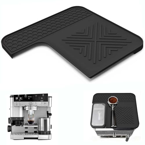 Handook Tamping Mat Compatible with Ninja Luxe Espresso Coffee Machine ES601 & ES701, Espresso Tamper Mat, Food Grade Silicone Non-Slip, Waterproof Heat Resistan (Black) - Image 1