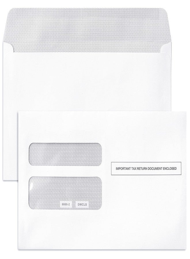 FENTASY 50 W2 Envelopes for W2 Forms, Self-Seal, Double-Window, Security Tinted, 50 Pack - Image 1