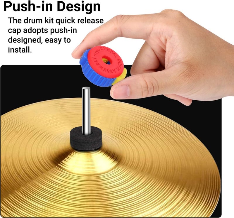 LiebeWH 5Pcs Drum Quick Release Nut Plastic Drum Set Accessories for Easy Cymbal Installation Quick Change - Image 4