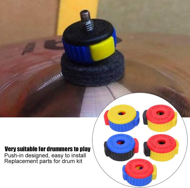 LiebeWH 5Pcs Drum Quick Release Nut Plastic Drum Set Accessories for Easy Cymbal Installation Quick Change - Image 5