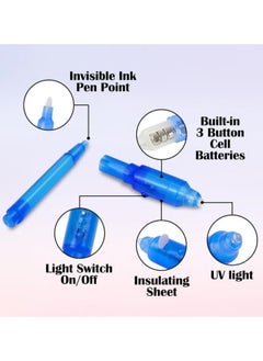 Generic Invisible Ink Magic Pen 10 Pack with UV Light, Environmentally Friendly and Non Toxic Ink UV Light Secret Message Marker Ink Pen  - Image 4