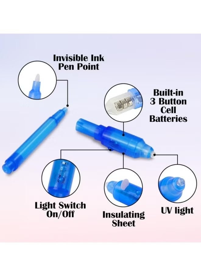 null - Invisible Ink Magic Pen 10 Pack with UV Light, Environmentally Friendly and Non Toxic Ink UV Light Secret Message Marker Ink Pen - Image 1