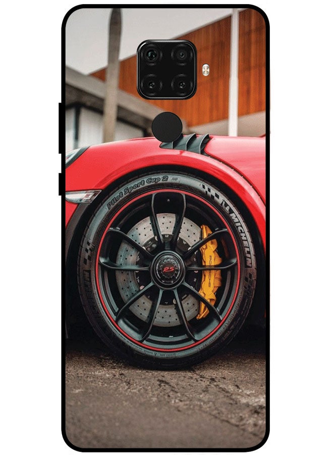 EYE CATCH Protective Case Cover For Huawei Nova 5i Pro Premium Series Protective Case Cover For Huawei Nova 5i Pro Red Car Wheel  - Image 1