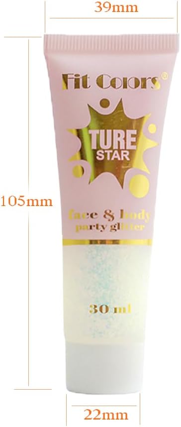 GLTurelifes Holographic Body Glitter Chameleon Face Glitter Mermaid Liquid Eyeshadow Fine Glitter for Body Face Hair Halloween Wedding Festival Glitter Sparkling 106oz 03 White