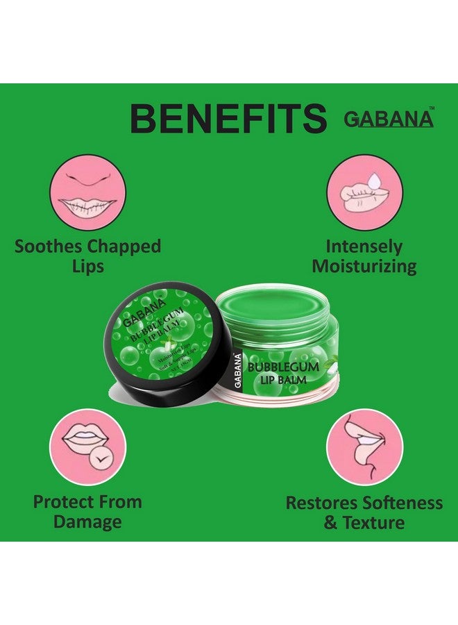 GABANA بلسم الشفاه GABANA لترطيب عميق وتغذية للرجال والنساء (عبوة من 2، 15 جرام، نكهة العلكة الوردية ومستخلص الورد) | بلسم الشفاه للشفاه الجافة والمتشققة والمتقشرة بلسم الشفاه لإصلاح وحماية الشفاه | - Image 3