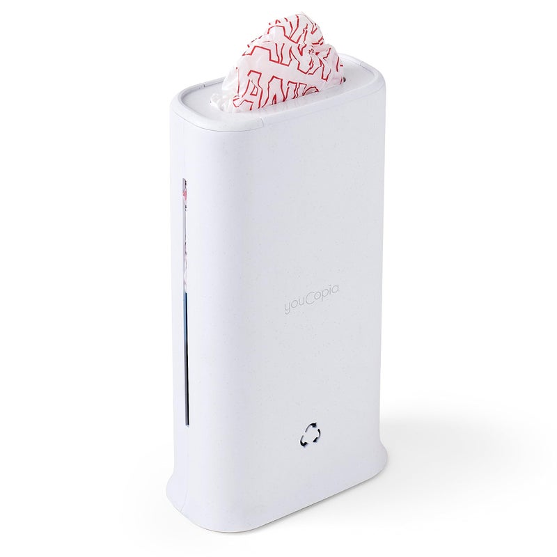 YouCopia StoraBag Space-Saving Plastic Bag Dispenser, Organizer for Kitchen Cabinet or Pantry Storage, One-Size, Speckled White - Image 1