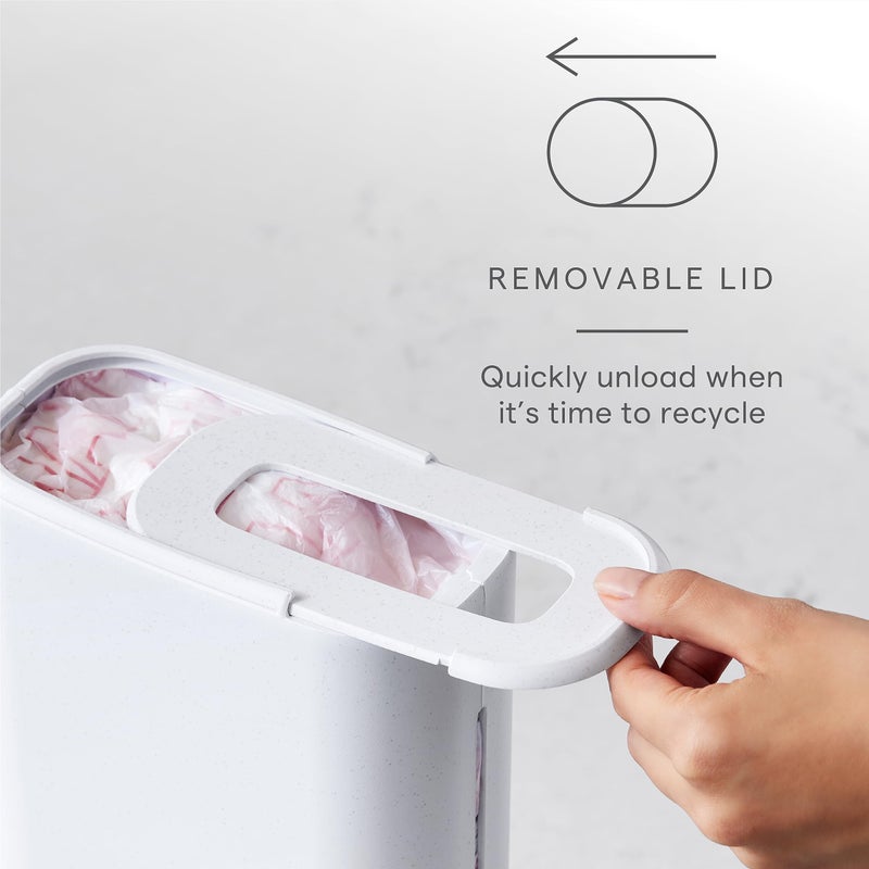 YouCopia StoraBag Space-Saving Plastic Bag Dispenser, Organizer for Kitchen Cabinet or Pantry Storage, One-Size, Speckled White - Image 3