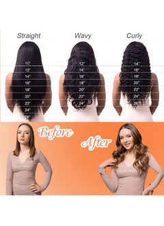 Full Shine Full Shine Invisible Tape in Hair Extensions Human Hair 18 Inch Tape in Brown Hair Extensions Color 4/24/4 Balayage Tape in Extensions Real Hair Extension Tape in Human Hair Extensions 50 Gram 20 Pcs  - Image 5