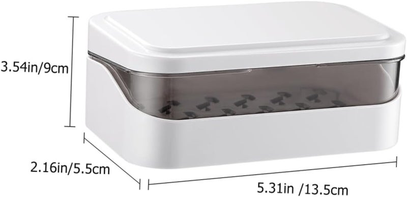 IMIKEYA Clamshell Soap Holder with Lid 2pcs Plastic Bathroom Soap Draining Tray Rack for Shower and Sink Use - Image 2