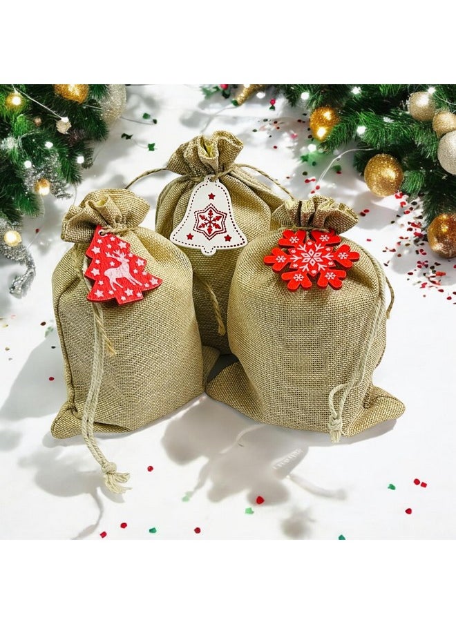 (7X 5 Inch) Burlap Drawstring Pouches With Red And White Christmas Ornaments, Jute (24) - pzsku/Z52068F0804A5FB0BF893Z/45/_/1735817954/44395c2b-7ea3-4392-b469-2ed7ddbe2fb5