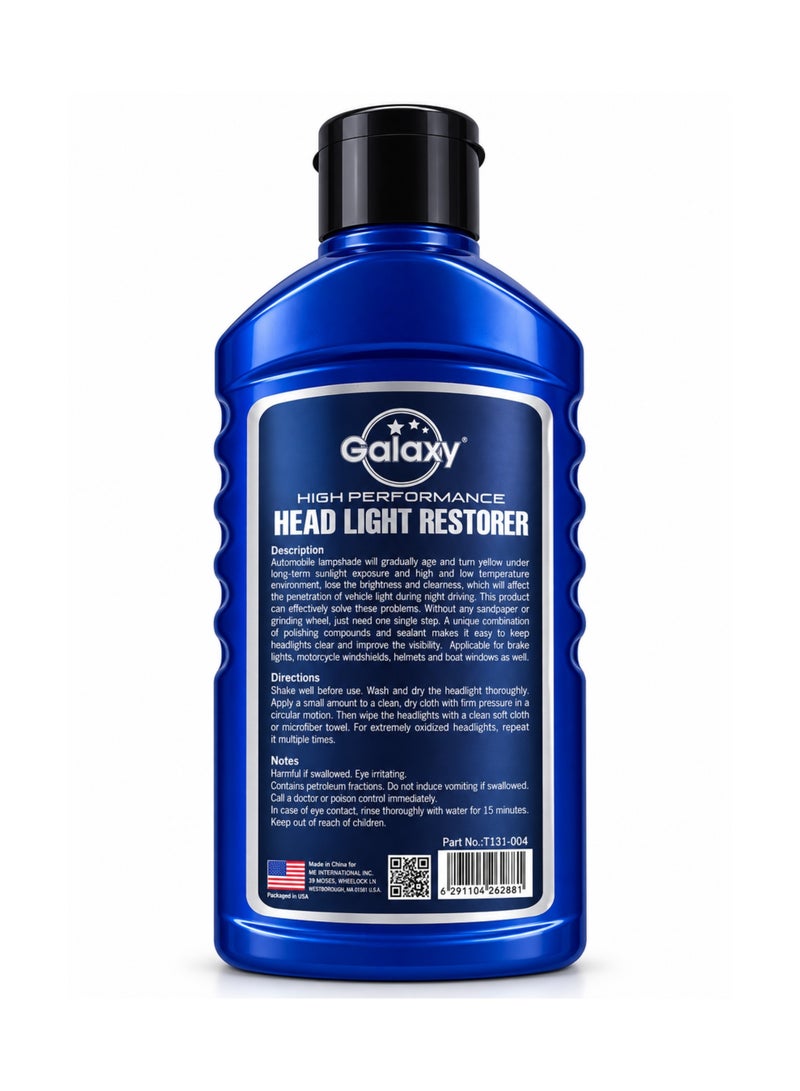 Galaxy High Performance Headlight Restorer 300ml, Car Headlight Polish & Restoration Treatment, Helps Remove Dullness and Yellowing, Restores Clarity, Seals & Protects Headlamp Lenses - Image 4