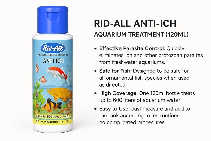 AQUA ARTS مجموعة أدوية الأكواريوم ريد أول | مضاد للich، مضاد للكلور ومساعدة عامة | منقي ومعالج مياه حوض السمك 3 في 1 - Image 4