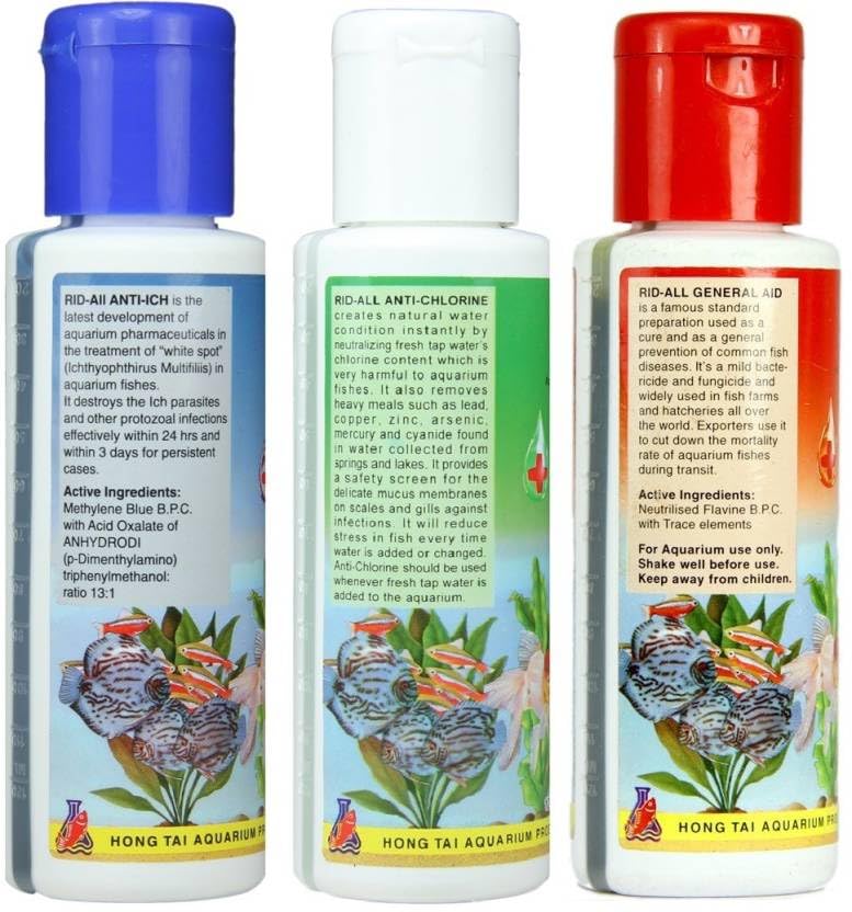AQUA ARTS مجموعة أدوية الأكواريوم ريد أول | مضاد للich، مضاد للكلور ومساعدة عامة | منقي ومعالج مياه حوض السمك 3 في 1 - Image 5