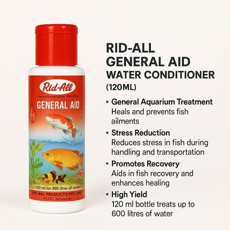 AQUA ARTS مجموعة أدوية الأكواريوم ريد أول | مضاد للich، مضاد للكلور ومساعدة عامة | منقي ومعالج مياه حوض السمك 3 في 1 - Image 3