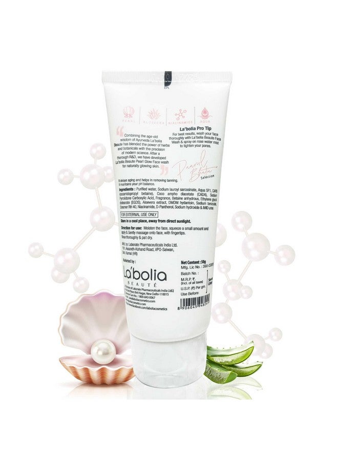 Labolia Beaute Pearl Glow Face Wash | Remove Tanning | Delays Aging | Shrink Pores | Suitable for All Skin Types (50gm, 3) - Image 2