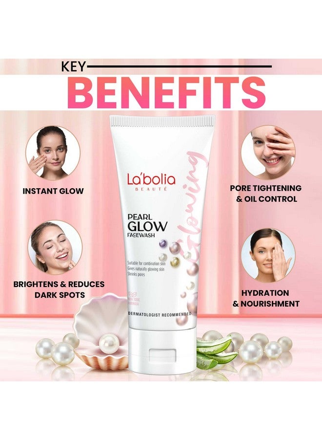 Labolia Beaute Pearl Glow Face Wash | Remove Tanning | Delays Aging | Shrink Pores | Suitable for All Skin Types (50gm, 3) - Image 4