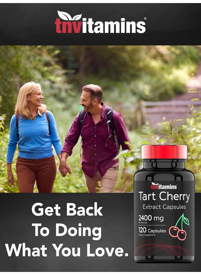 tnvitamins Tart Cherry Extract Capsules (2400 Mg 120 Count) ; Joint & Sleep Support* ; From Montmorency Tart Cherries ; Provides Antioxidants Anthocyanins & Phytonutrients - Image 5