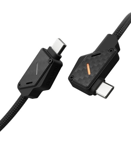 Aulumu M07 240W USBC to USBC Carbon Fiber Cable USB 31 Gen2 10Gbps 4K60Hz Video Output Fast Charging For iPhone 171615 Pro Max NVMe SSD Galaxy S25S24S23 Ultra MacBook Pro Black 39FT - Image 1