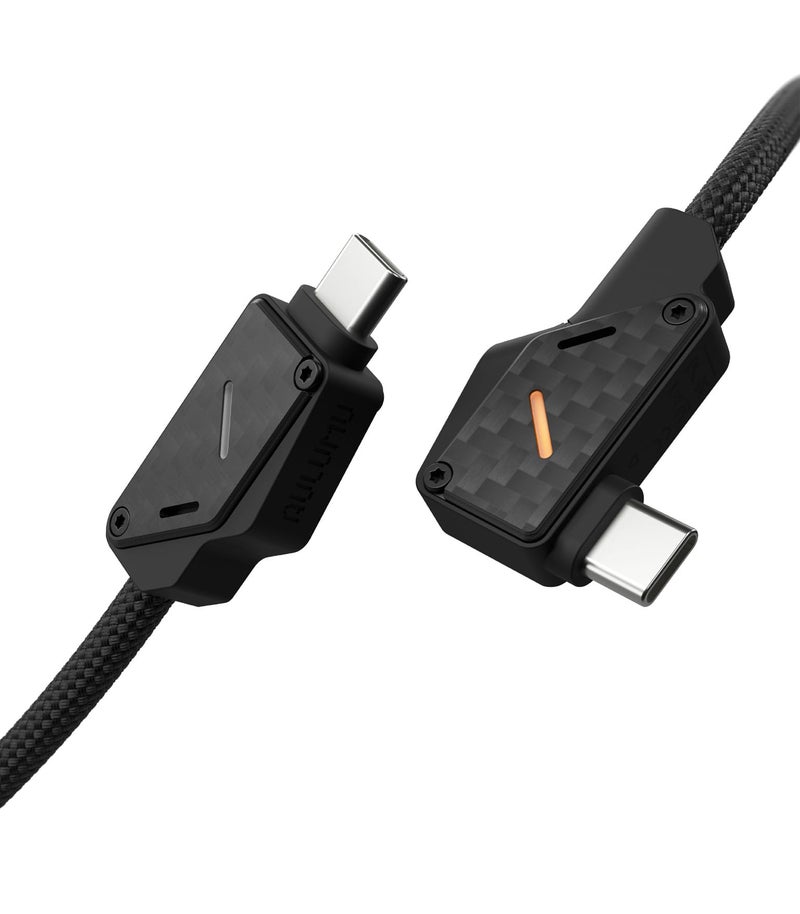 Aulumu M07 240W USBC to USBC Carbon Fiber Cable USB 31 Gen2 10Gbps 4K60Hz Video Output Fast Charging For iPhone 171615 Pro Max NVMe SSD Galaxy S25S24S23 Ultra MacBook Pro Black 39FT - Image 2