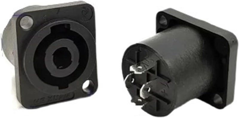 5/20Pcs XLR 4 Pin / 4Pole Speakon Panel Mount Board Connector Powercon Audio 4-Core Socket Round Base Square(1,5PCS) - Image 1