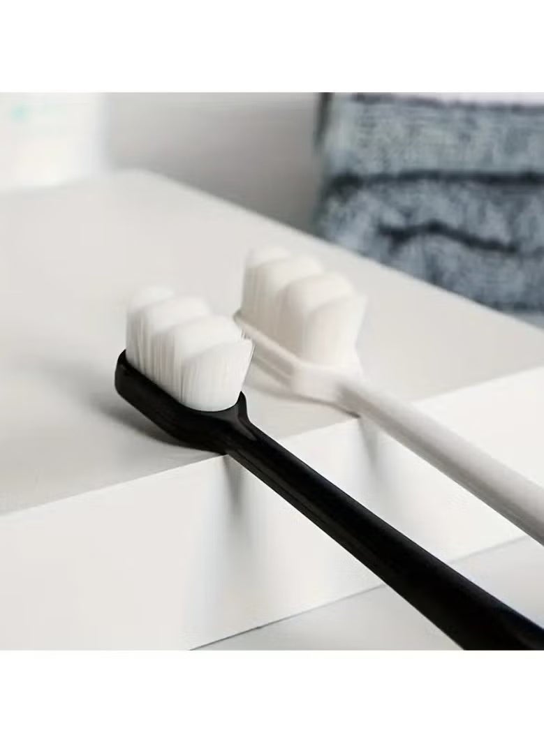 فرشاة أسنان فائقة النعومة (قطعتان)، فرشاة أسنان للبالغين بشعيرات فائقة النعومة، مايكرو نانو 15000 شعيرة، تأثير تنظيف جيد للأسنان الحساسة، انحسار اللثة، لتنظيف عميق، العناية بالفم في المنزل. - Image 2