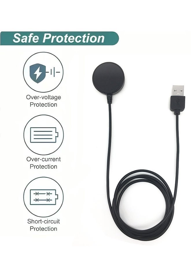 Happy D Portable Smart Watch Charger Dock for Samsung Galaxy Watch7/6/5/5 PRO/4/3/Active 2/Active 1,USB A Magnetic Dock Fast Charger Black - Image 2