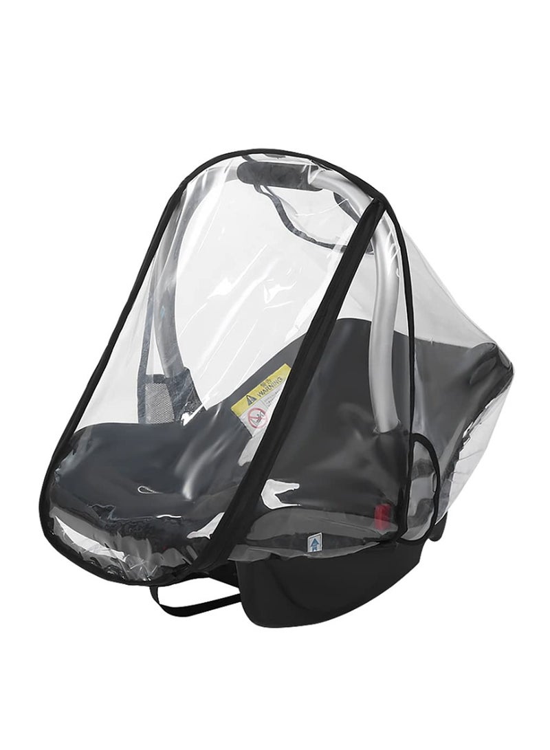 SYOSI غطاء مقعد سيارة عالمي واقي من المطر والطقس لمقعد سيارة الأطفال مع تهوية جانبية وفتحة مقبض وغطاء للمطر والرياح لمقعد سيارة الأطفال لتوفير حماية إضافية للأطفال - Image 1