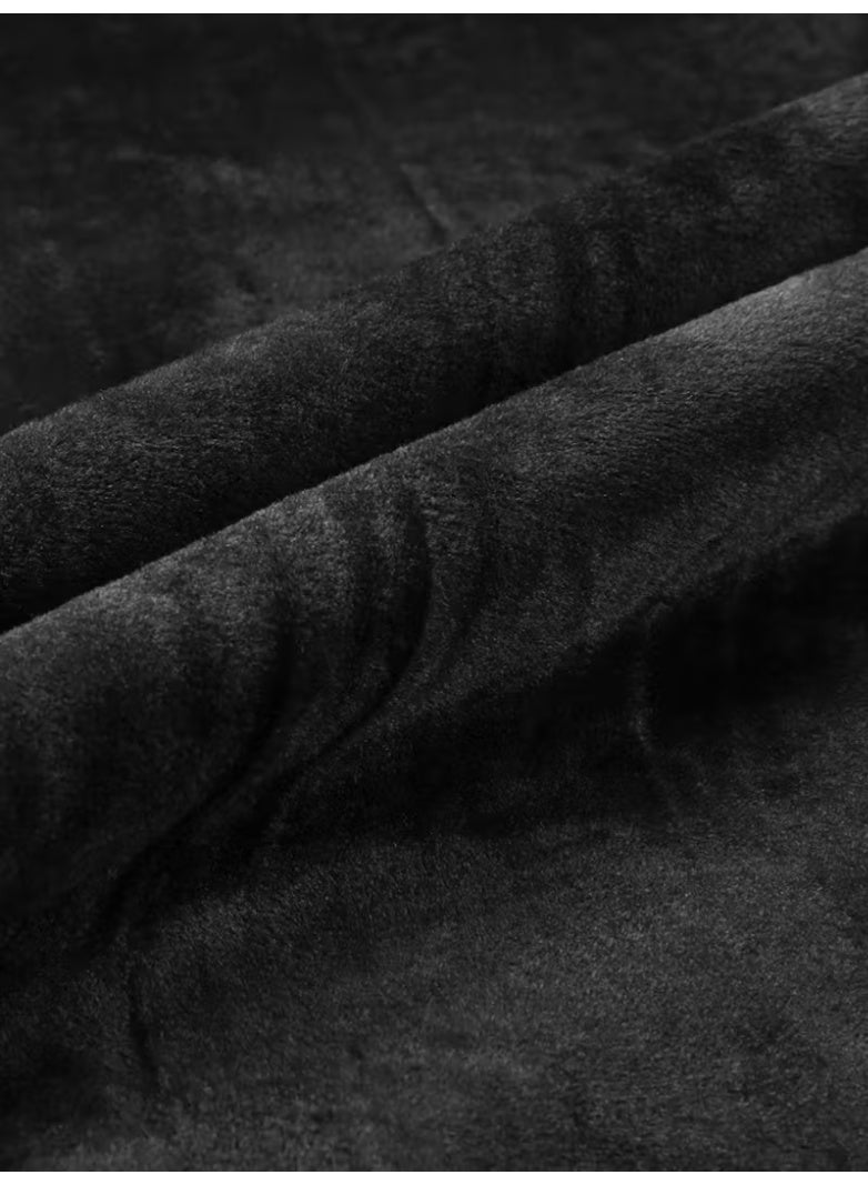 Men'S Winter Striped Crew Neck Sweater, Thickened Polyester, Casual Round Neck, Regular Fit, Long Sleeve, Knitted Pullover with Ribbed Hem and Cuffs, Fashionable Letter Pattern, Winter Warmth Top - Image 5