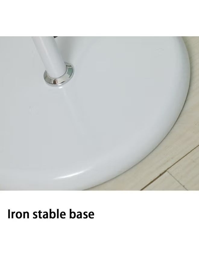 بريمو بلس مصباح أرضي بطابع أوروبي بسيط أبيض , مصباح طويل قائم بنمط ريفي مع عاكس للضوء من الكتان، مصباح قائم للقراءة لغرفة المعيشة، مصباح عمود طويل لغرفة النوم/العائلة/المكتب - Image 4