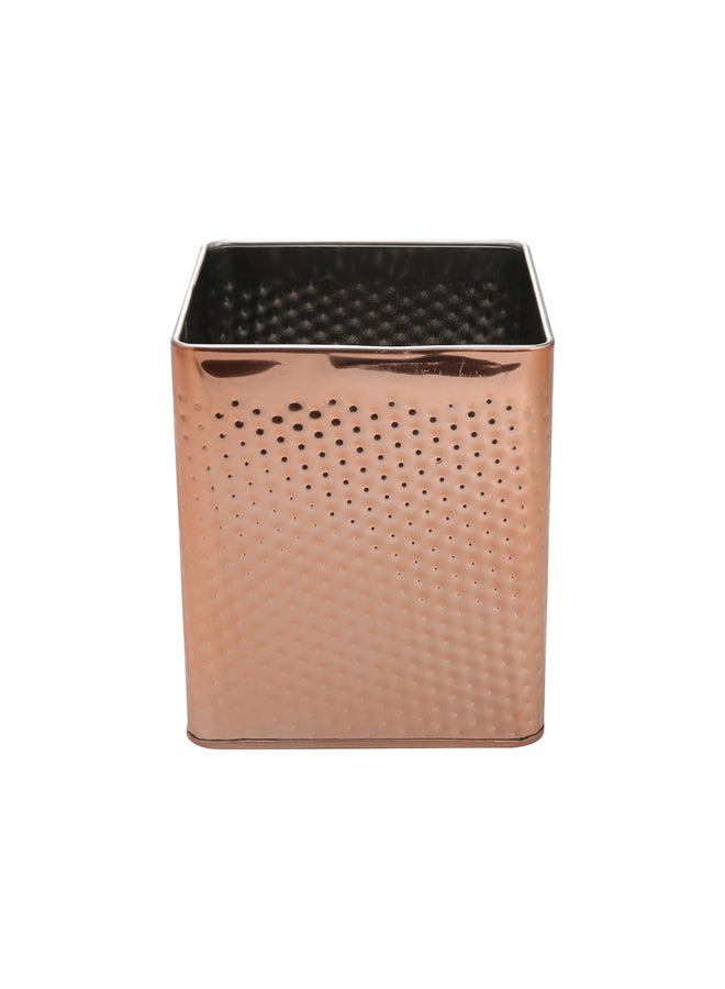 AL SANIDI Habb Al-Romman Steel Spices Storage, Tea, coffee and sugar storage for trips, Coppery, Size 12*16*18 Cm - Image 3