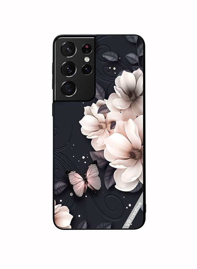 VR CREATIVE Protective Case Cover For Samsung Galaxy S21 Ultra 5G Flower Design Multicolour - Image 1