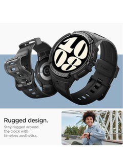 Spigen Rugged Armor Pro for Samsung Galaxy Watch 6 40mm Case Cover with Band (2023) - Black  - Image 3