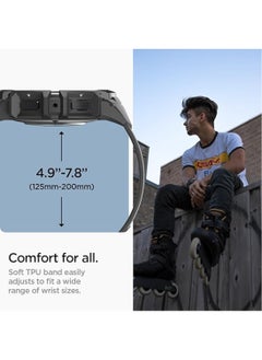 Spigen Rugged Armor Pro for Samsung Galaxy Watch 6 40mm Case Cover with Band (2023) - Black  - Image 4
