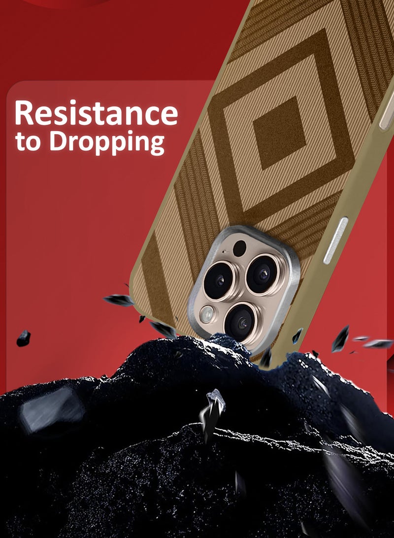 CATANES iPhone 16 Pro Max 3Packs Case Cover Carbon Fiber Pattern Phone Case Slim Shockproof Back Cover with Two 3D Screen Protectors - Kajsa Cube Pattern - Image 2