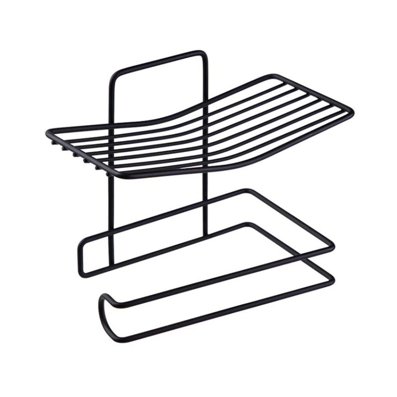 NVF Self Adhesive Tissue Toilet Paper Holder Storage with Shelf Tissue Paper Roll Towel Holder Storage Tissue Roll with Mobile Phone Stand Hanger Napkin Holder Tissue Holder 60 - Image 1