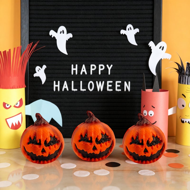 Party Magic Halloween Pumpkins 6x6x7cm 12Pcs/Pk - Image 3