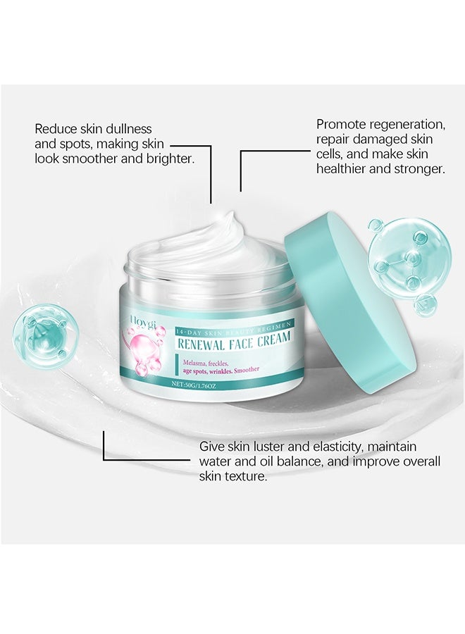 Hoygi 14-Day Skin Beauty Regimen,  Renewal Face Cream, Anti-Wrinkle Skin Repair Face Cream, Brightening Facial Cream, Dark Spots Cream,Face Wrinkle Cream for All Skin Types 50g - Image 4