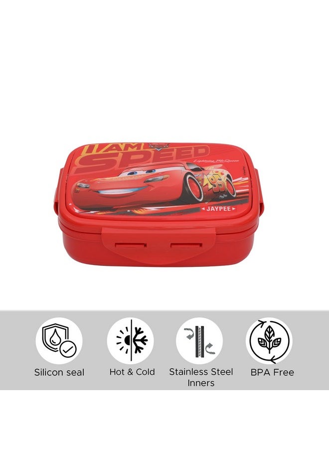JAYPEE JAYPEE Steel Tek Jr. Insulated Lunch Box Disney Car,Red, 400 ml | Airtight Tiffin Box for School Kids Inner Stainless Steel Mini Box | Bpa Free  - Image 5