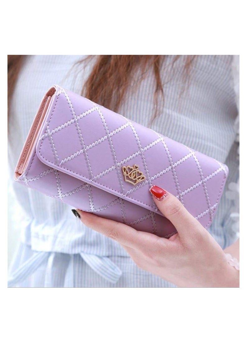 Womens Wallet PU Leather Long Wallet For Women Card Holder Organiser  - Image 1