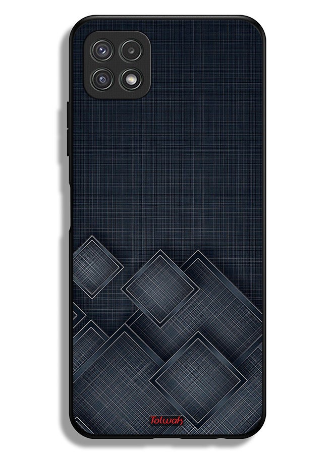 Tolwak غطاء حماية لهاتف سامسونج جالاكسي A22 5G بنمط مربعات على القماش - Image 1