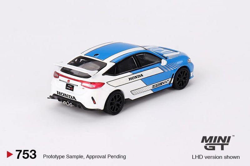 Mini GT Models True Scale Miniatures Model Car Compatible with Honda Civic Type R #3 2023 Pace Car Blue 1/64 Diecast Model Car Mini GT MGT00753 - Image 5