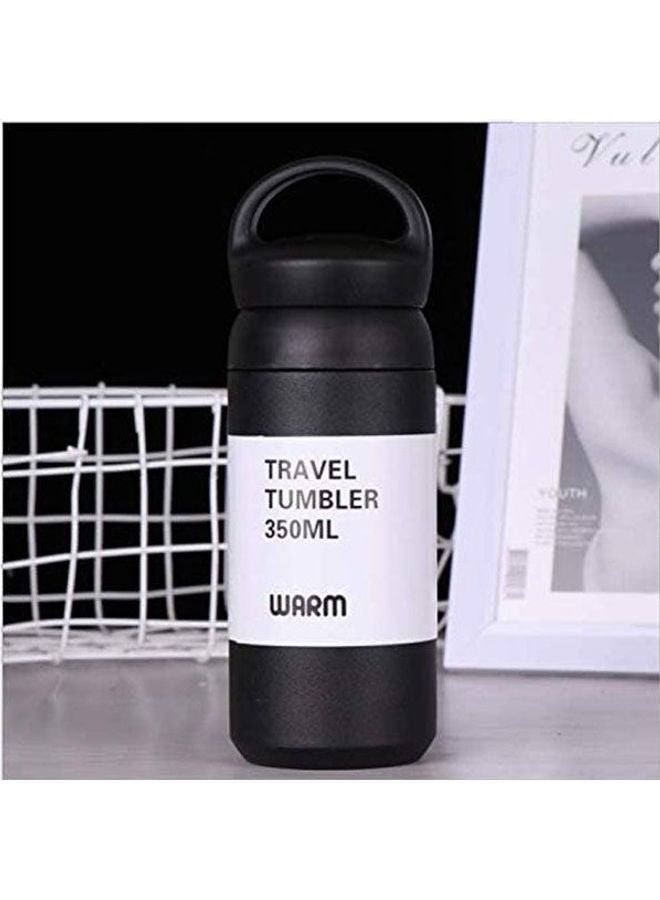 Loquat Double Wall Vacuum Stainless Steel Thermal Travel Tumbler, Coffee Mug, Water Bottle Black 350ml