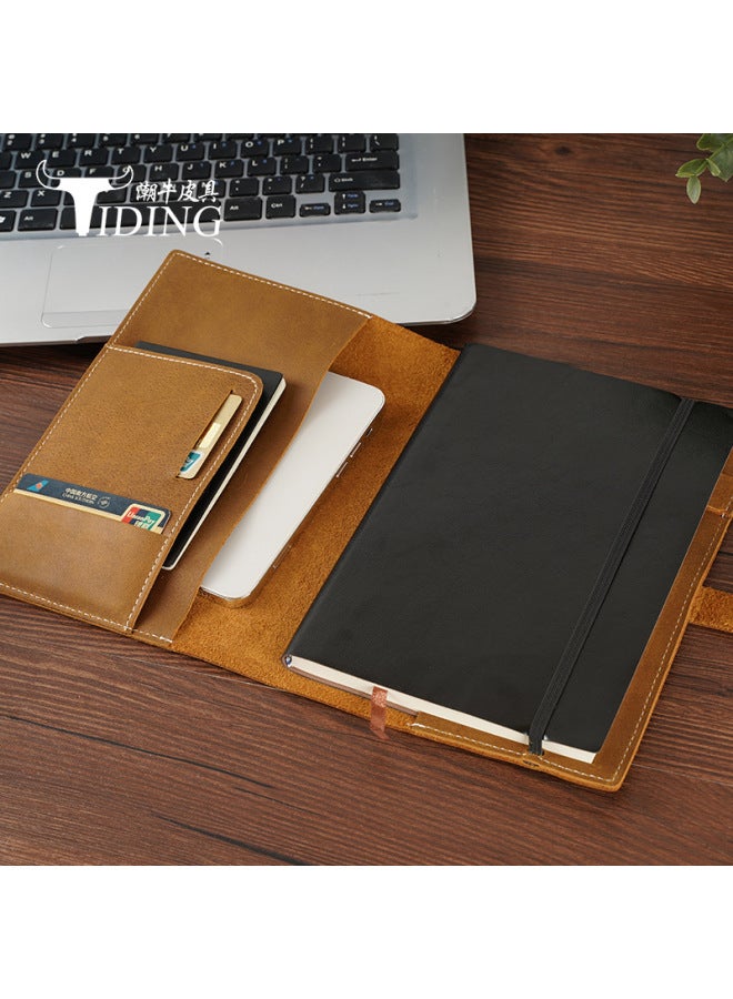 Tide Cow/tiding Loose-leaf Notepad Genuine Leather Hand Ledger Cowhide Notebook Core Removable Replacement Hand Ledger Gift Custom Logo - Image 2