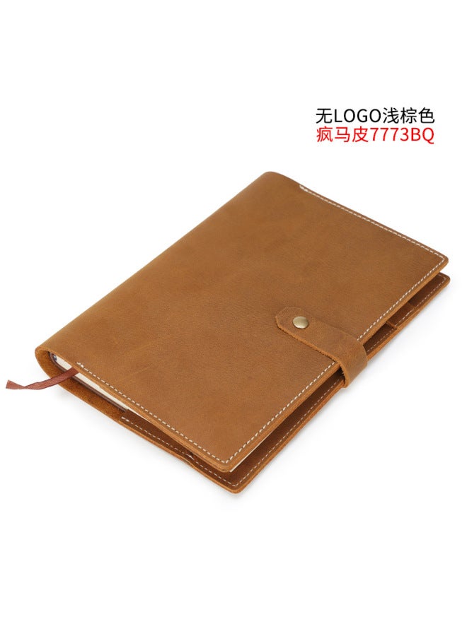 Tide Cow/tiding Loose-leaf Notepad Genuine Leather Hand Ledger Cowhide Notebook Core Removable Replacement Hand Ledger Gift Custom Logo - Image 1