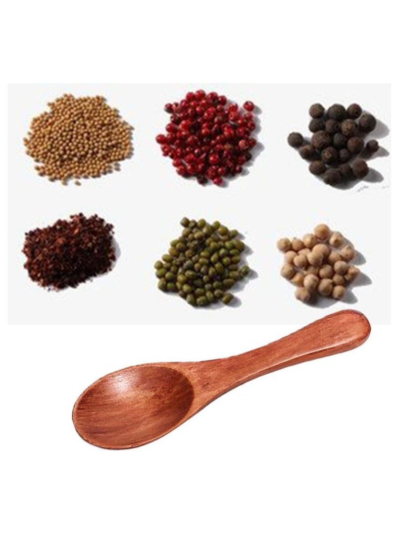 Oasisgalore 10-Pack Small Wooden Spoons Wood Honey Teaspoon for Kitchen Seasoning Oil Coffee Tea Sugar - Image 4