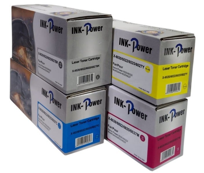 INKPOWER 6020 6022 Workcentre 6025 6027 Toner Cartridges Compatible Xerox 106R02756 106R02757 106R02758 106R02759.Four Colors Black Cyan Yellow Magenta. - Image 2