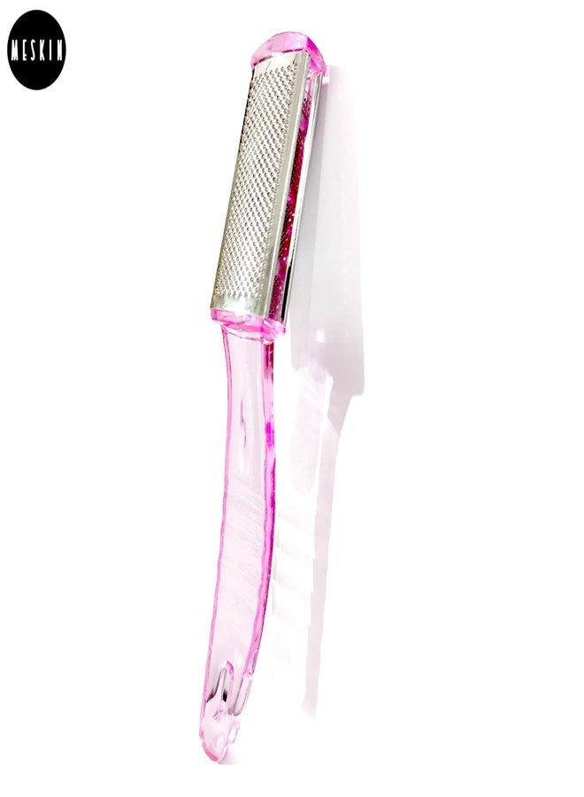 MESKIN Double Sided Transparent Steel Foot Filer Pedicure & Dead Skin Remover with Curvy Handle (Pack of 1) - Image 3