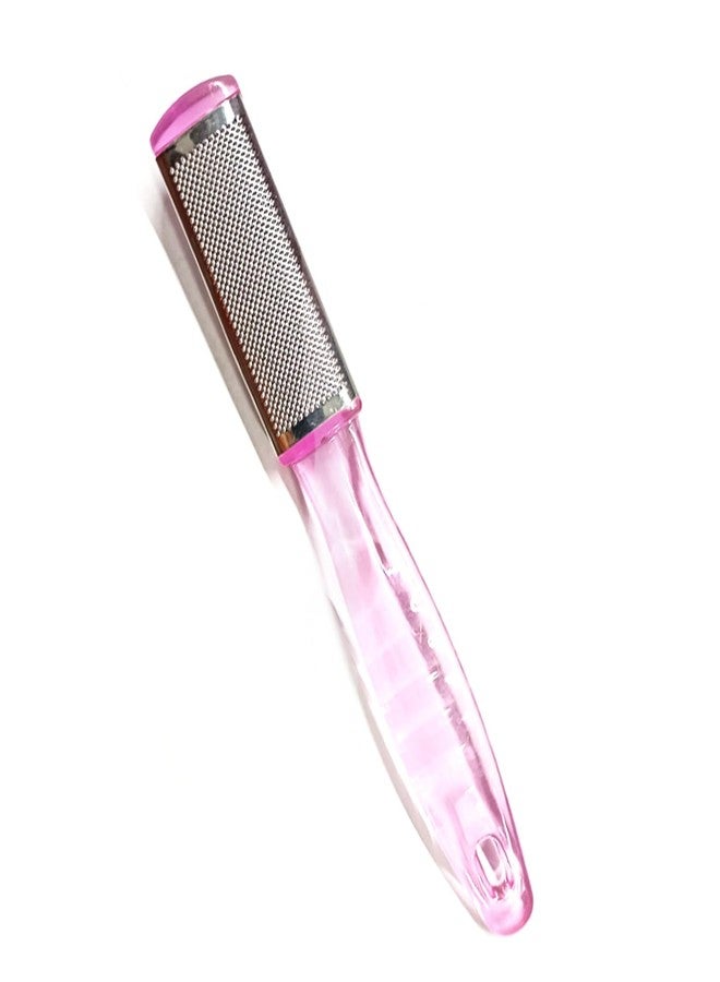 MESKIN Double Sided Transparent Steel Foot Filer Pedicure & Dead Skin Remover with Curvy Handle (Pack of 1) - Image 2