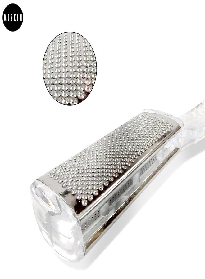 MESKIN Double Sided Transparent Steel Foot Filer Pedicure & Dead Skin Remover with Curvy Handle (Pack of 1) - Image 4